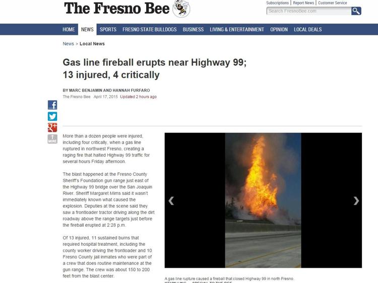 Usa: California, 13 feriti per esplosione di gas in poligono di tiro