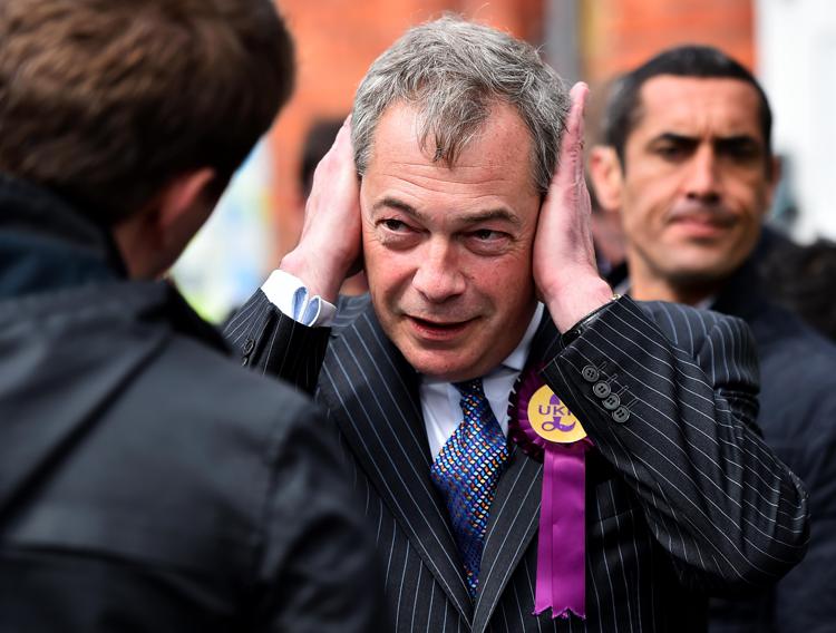Il leader dell'Ukip Nigel Farage (Foto Afp)