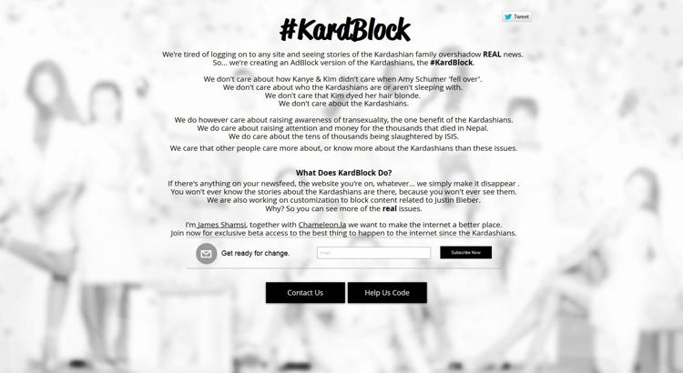 L'homepage di kardblock.com