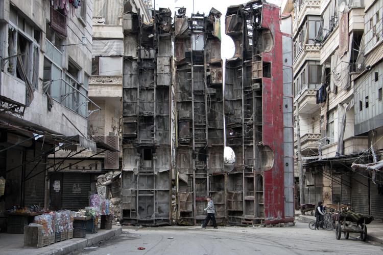 Barricate ad Aleppo - (foto AFP)