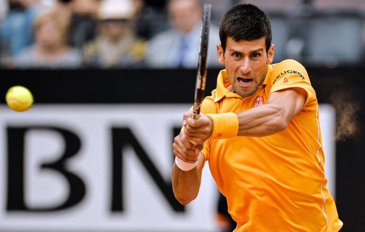 Il tennista serbo Novak Djokovic a Roma (Foto Afp) - AFP