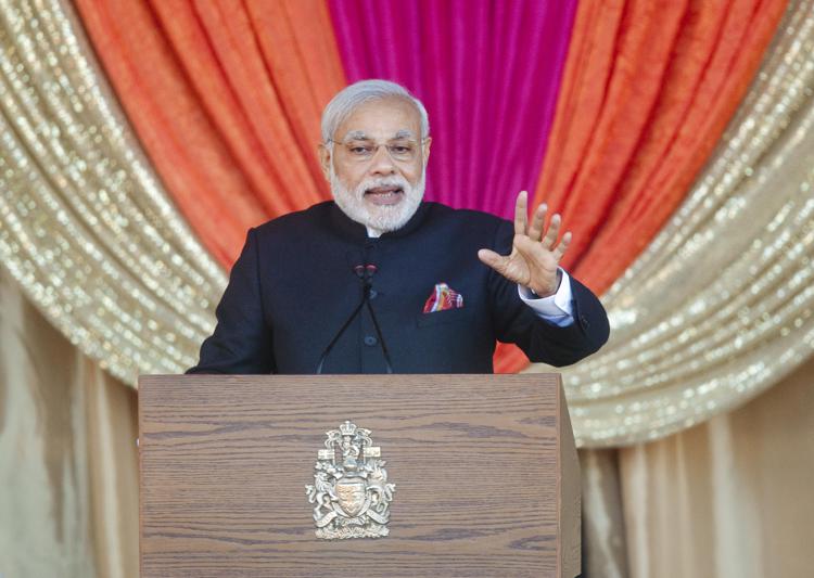 Il premier indiano Narendra Modi (Foto Infophoto)