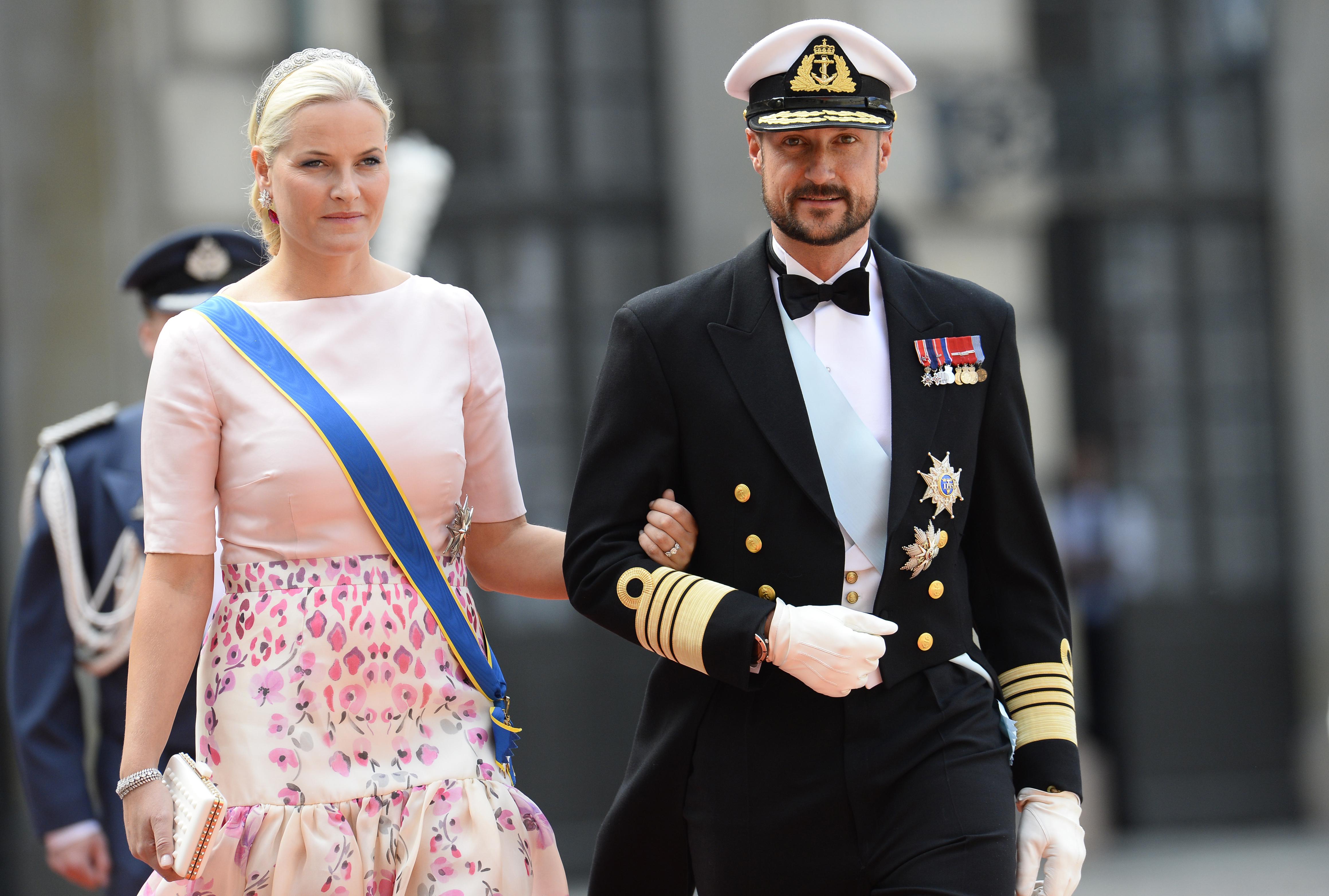 La principessa Mette-Marit e il prince Haakon di Norvegia (Afp)