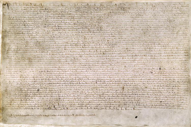 Una delle copie della Magna Carta custodita nella British Library 