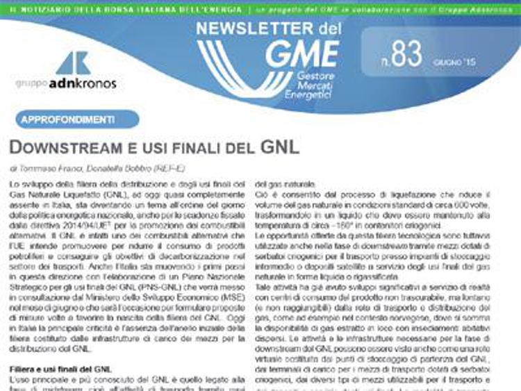Energia: Gme, on line nuovo numero newsletter