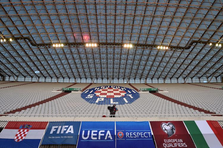 Lo stadio di Spalato dove si è giocata Croazia-Italia (Foto Afp) - AFP