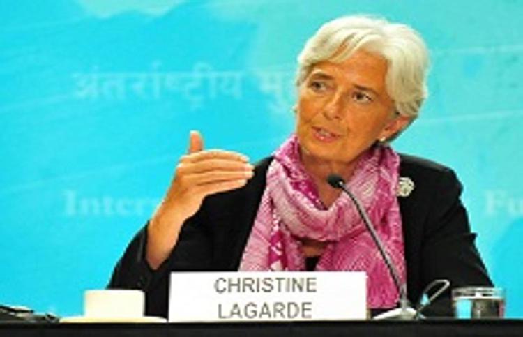 Borsa Milano frena su doccia fredda Fmi: il dg Christine Lagarde (Infophoto).