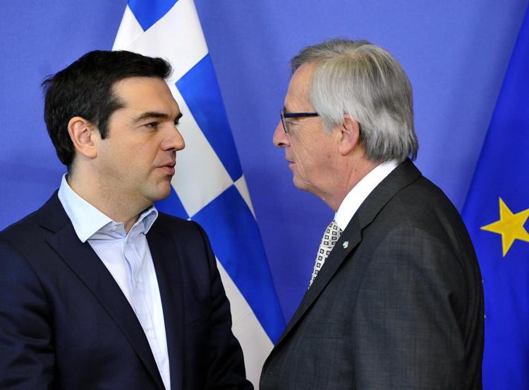 Alexis Tsipras e Jean-Claude Juncker (Foto Infophoto) - INFOPHOTO
