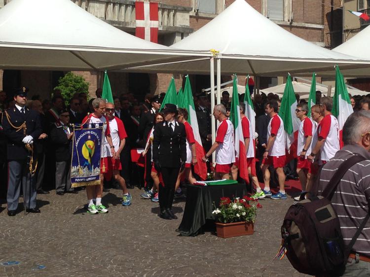 Nella foto  Valentina Truppa   ad Asti dove e' stata decorata in occasione delle celebrazioni del 2 giugno (Foto AdnKronos)