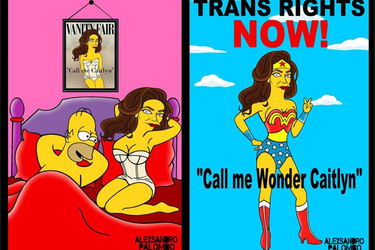 Caitlyn seduce Homer, la campagna a sostegno dei diritti transgender /Foto