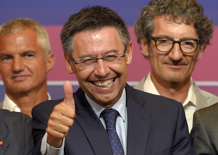 Il presidente del Barcellona, Josep Maria Bartomeu  (Foto Afp) - AFP