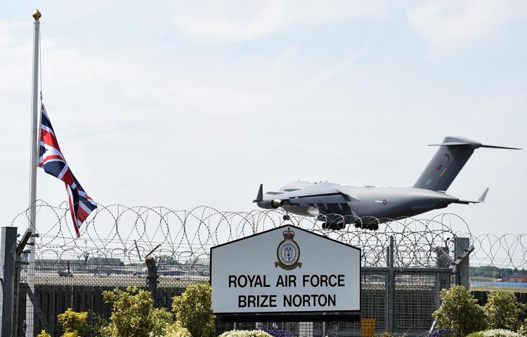 Una base della  Royal Air Force in Gran Bretagna (Foto Afp)