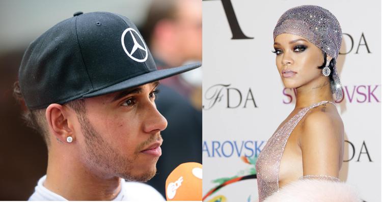 Lewis Hamilton e Rihanna (foto Infophoto) - INFOPHOTO
