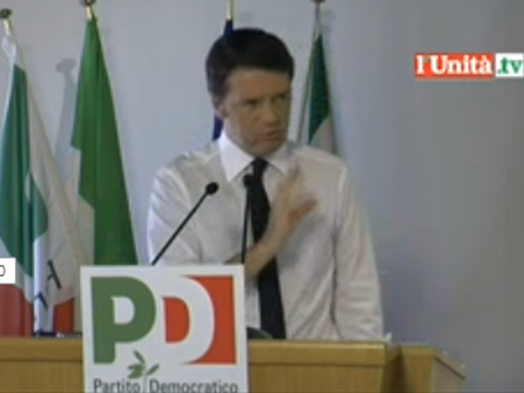 Matteo Renzi alla Direzione del Pd sul Sud