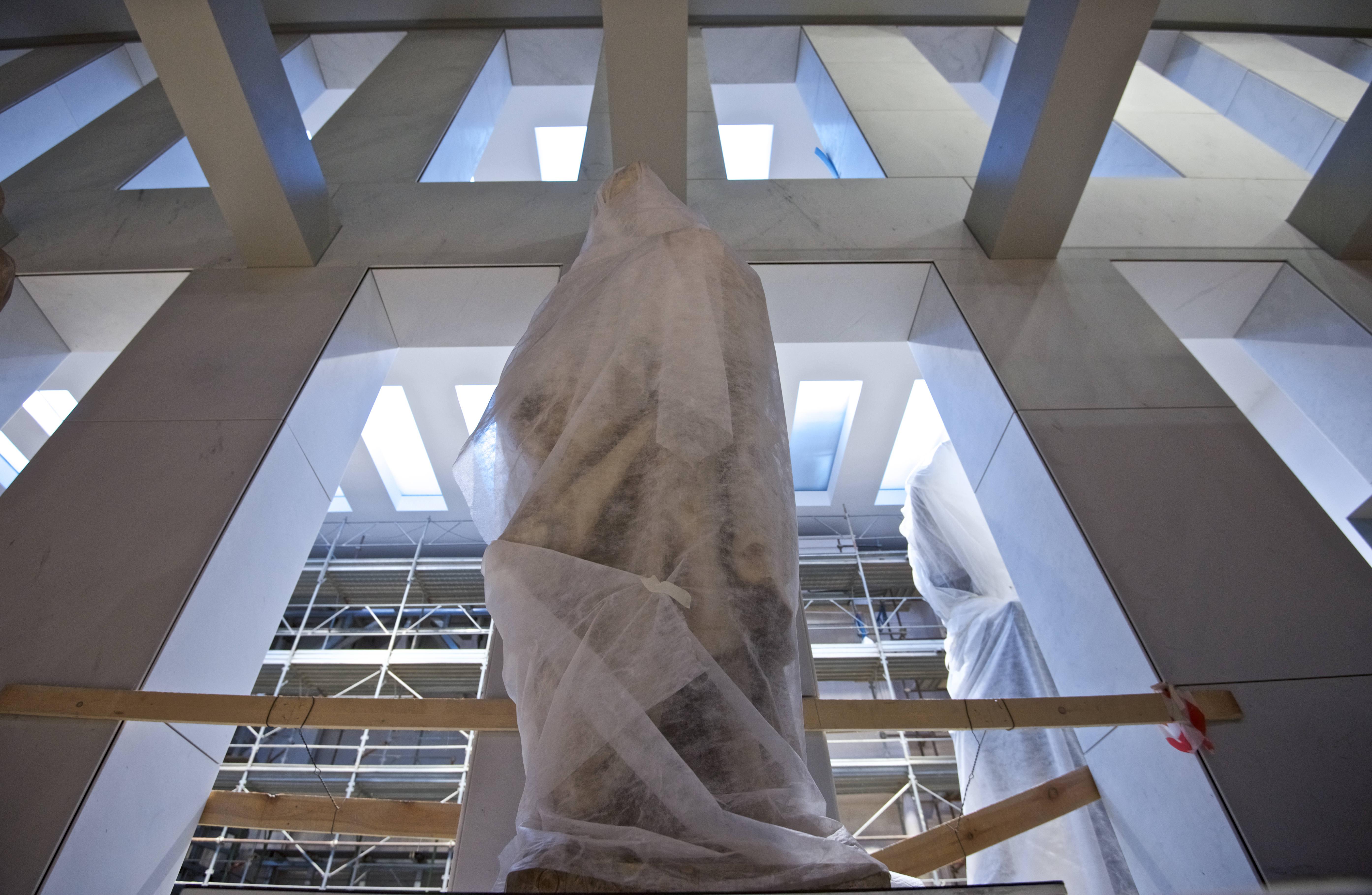 Statua del Campanile di Giotto, allestimento del nuovo Museo dell'Opera Firenze foto Opera del Duomo / Claudio Giovannini