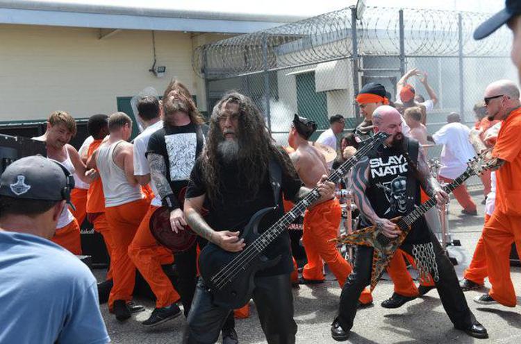 Una foto dal set del video 'Repentless' degli Slayer