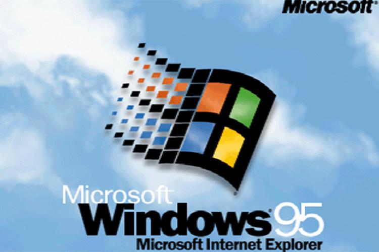 La schermata di avvio di Windows 95
