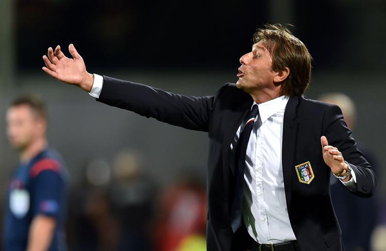 Il tecnico della nazionale italiana di calcio, Antonio Conte (Foto Afp) - AFP