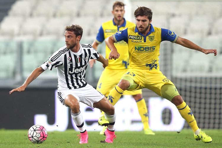 Il centrocampista della Juventus Claudio Marchisio nella gara contro il Chievo Verona  (Foto Afp) - AFP
