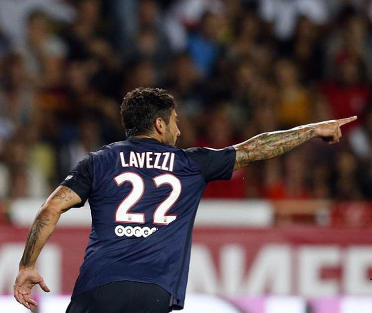 L'attaccante del Paris Saint-Germain Ezequiel Lavezzi (Foto Afp) - AFP