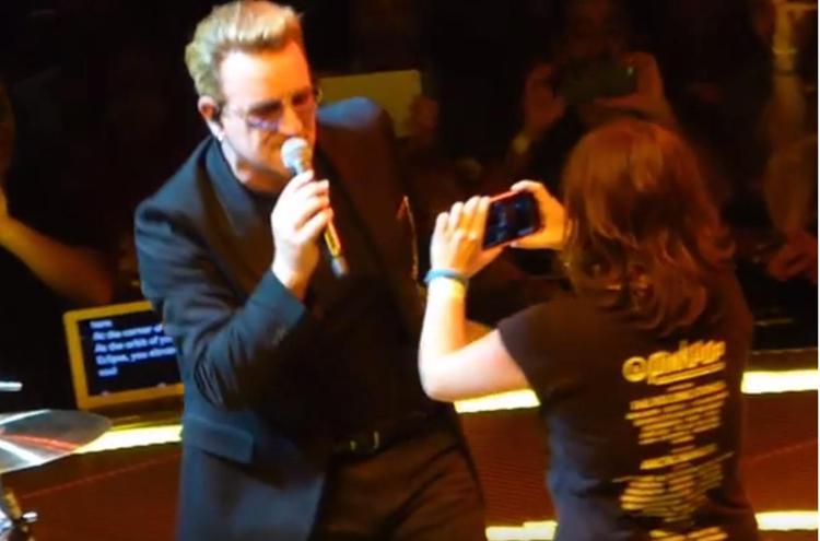 Bono con Michela Guerrini