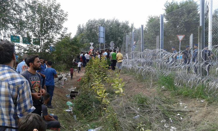 Migranti al confine tra Serbia e Ungheria