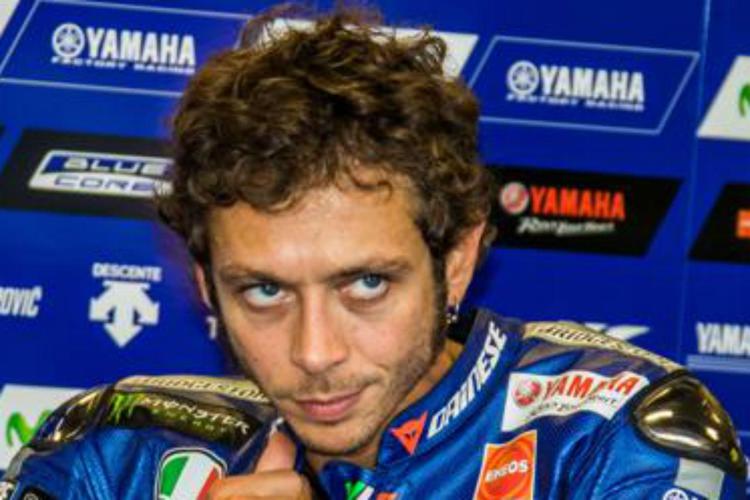 Il pilota della Yamaha, Valentino Rossi (foto Infophoto)