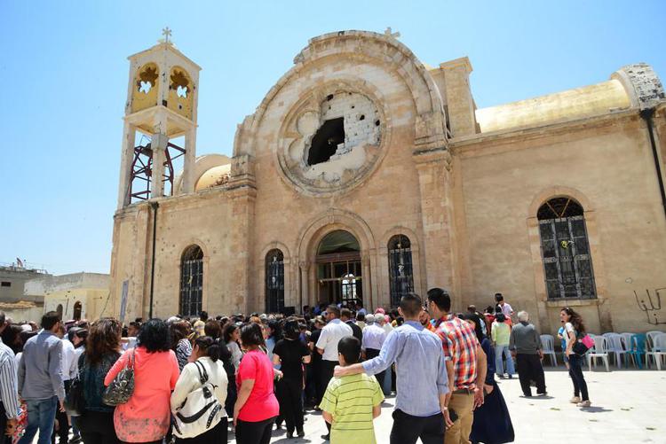 La chiesa di Sant’Elia a Qusayr, località che dista 45 km da Homs, in Siria. - (Foto da 
