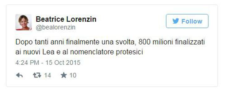 Lorenzin: 