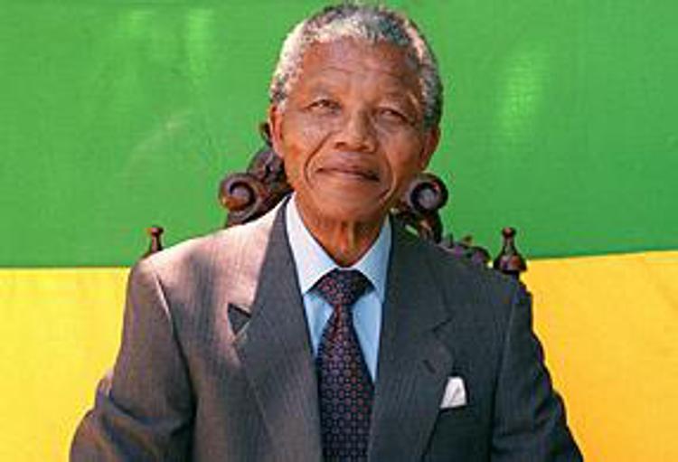 L'ex presidente del Sudafrica Nelson Mandela