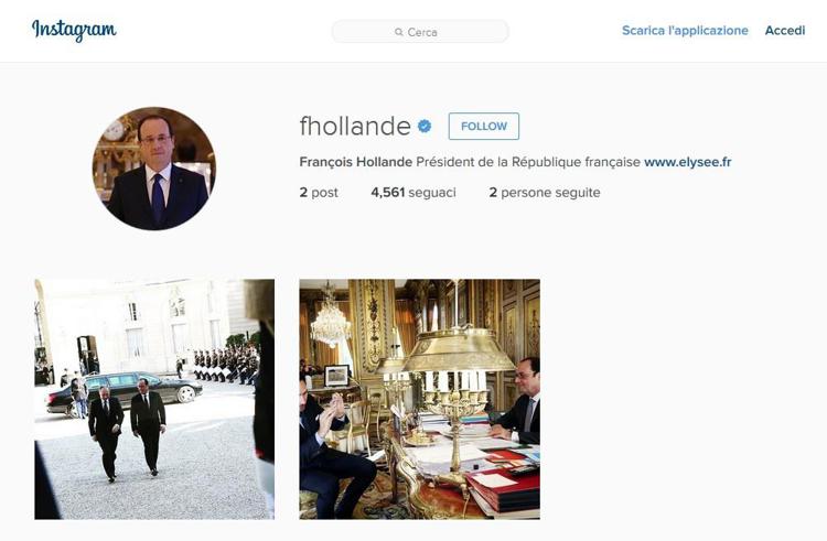Instagram, dopo Obama e Merkel anche Hollande apre profilo