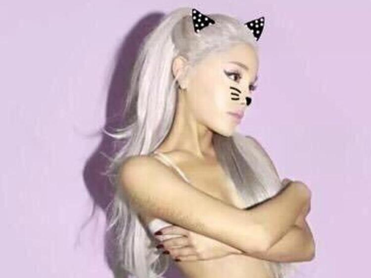 Ariana Grande ritoccata in versione gattina (Foto del profilo Twitter ufficiale dell'artista)