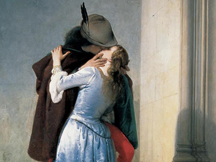 Particolare della terza versione de 'Il Bacio', realizzata da Hayez nel 1867 