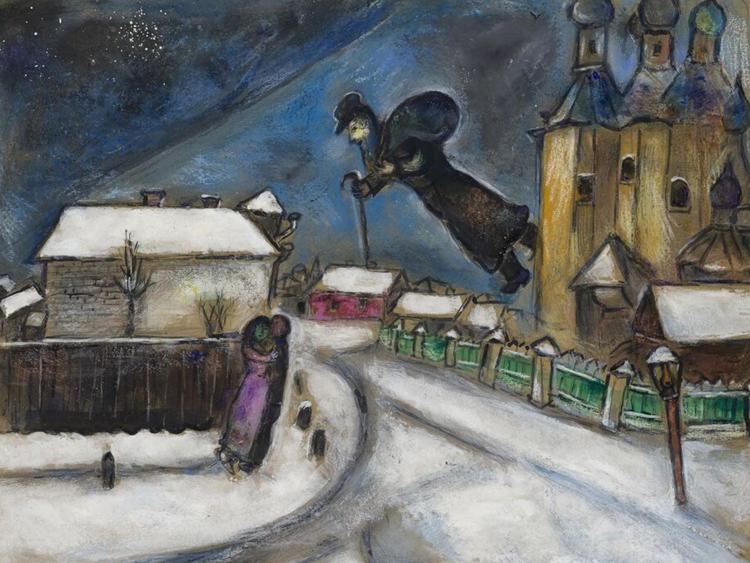 'Sopra Vicebsk' di Marc Chagall
