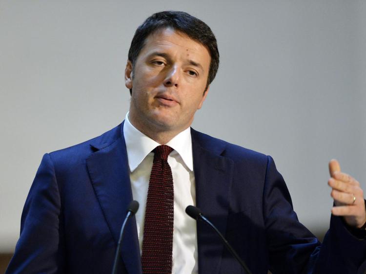 Il Presidente del Consiglio Matteo Renzi (Foto Infophoto) 