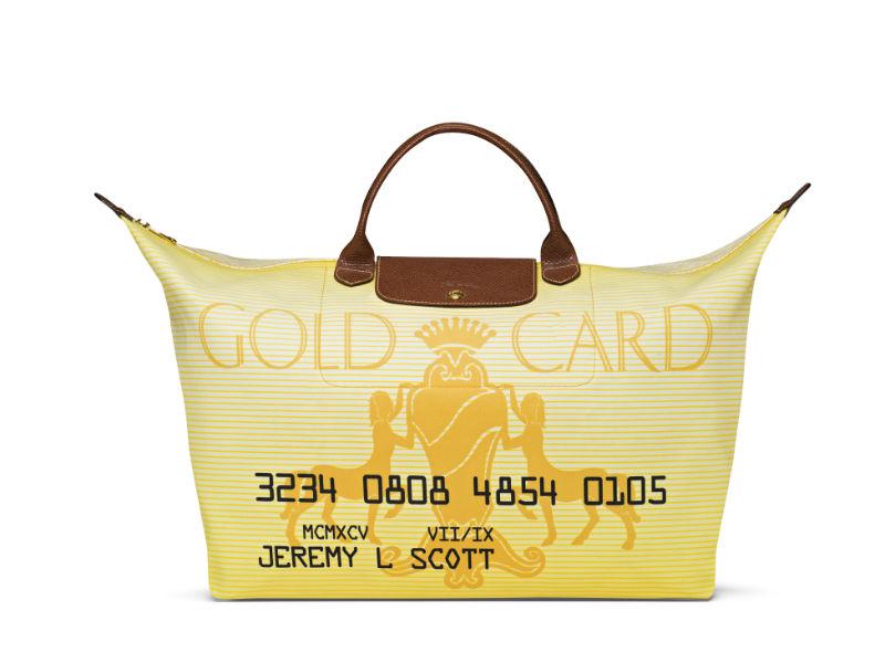 Le Pliage by Jeremy Scott for Longchamp Gold Card Bag