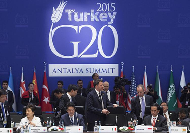 Renzi al G20 (foto Flickr/P.Chigi)