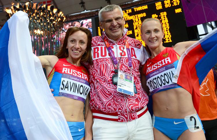 Mariya Savinova, Vladimir Kazarin e Ekaterina Poistogova (Afp) - AFP