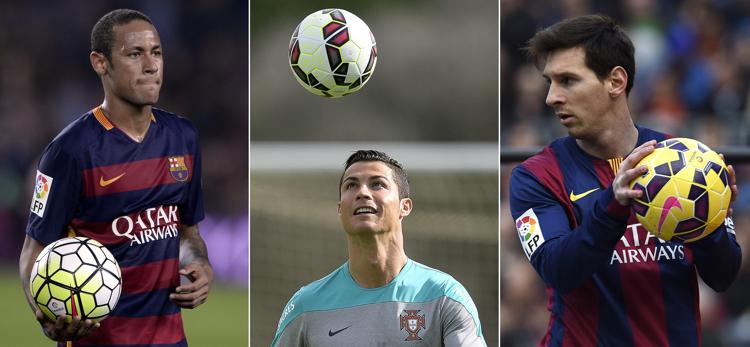 Neymar, Cristiano Ronaldo e Lionel Messi (Afp) - AFP