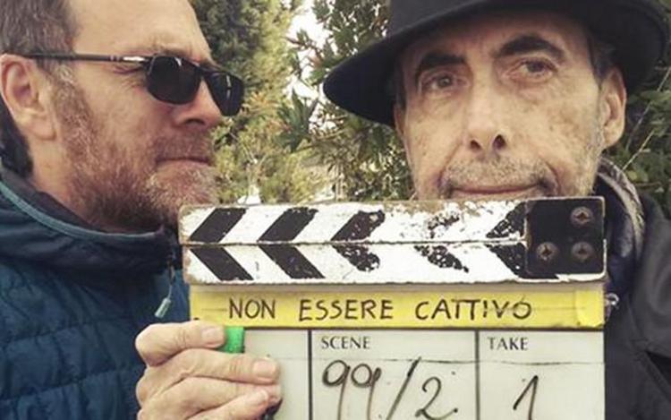 Valerio Mastandrea e Claudio Caligari sul set di 'Non essere cattivo'