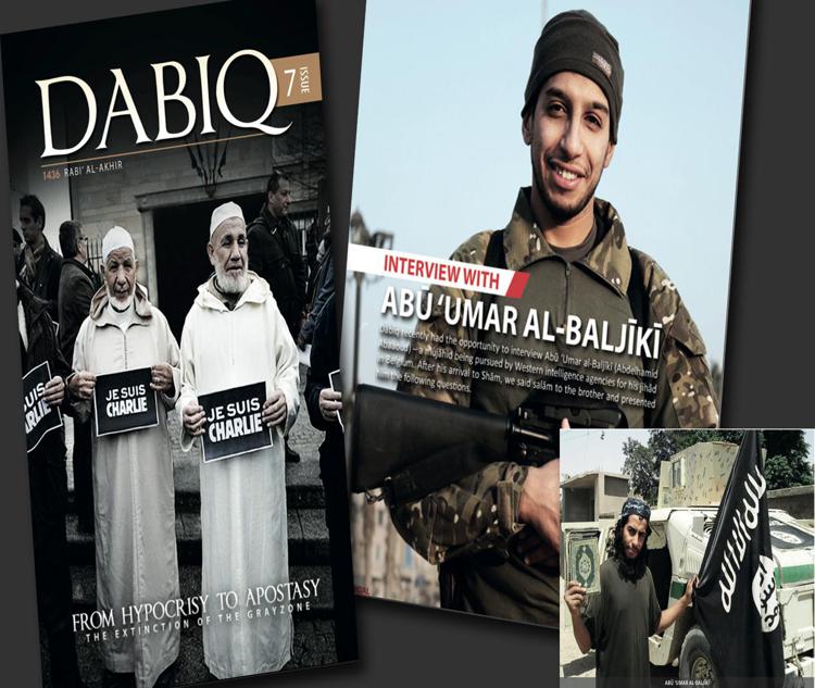 Abaaoud sulla copertina della rivista dell'Is Dabiq