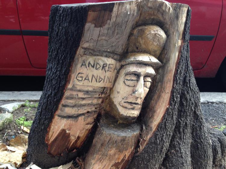 Roma: volti nei tronchi, alberi rivivono con le sculture di un giovane artista