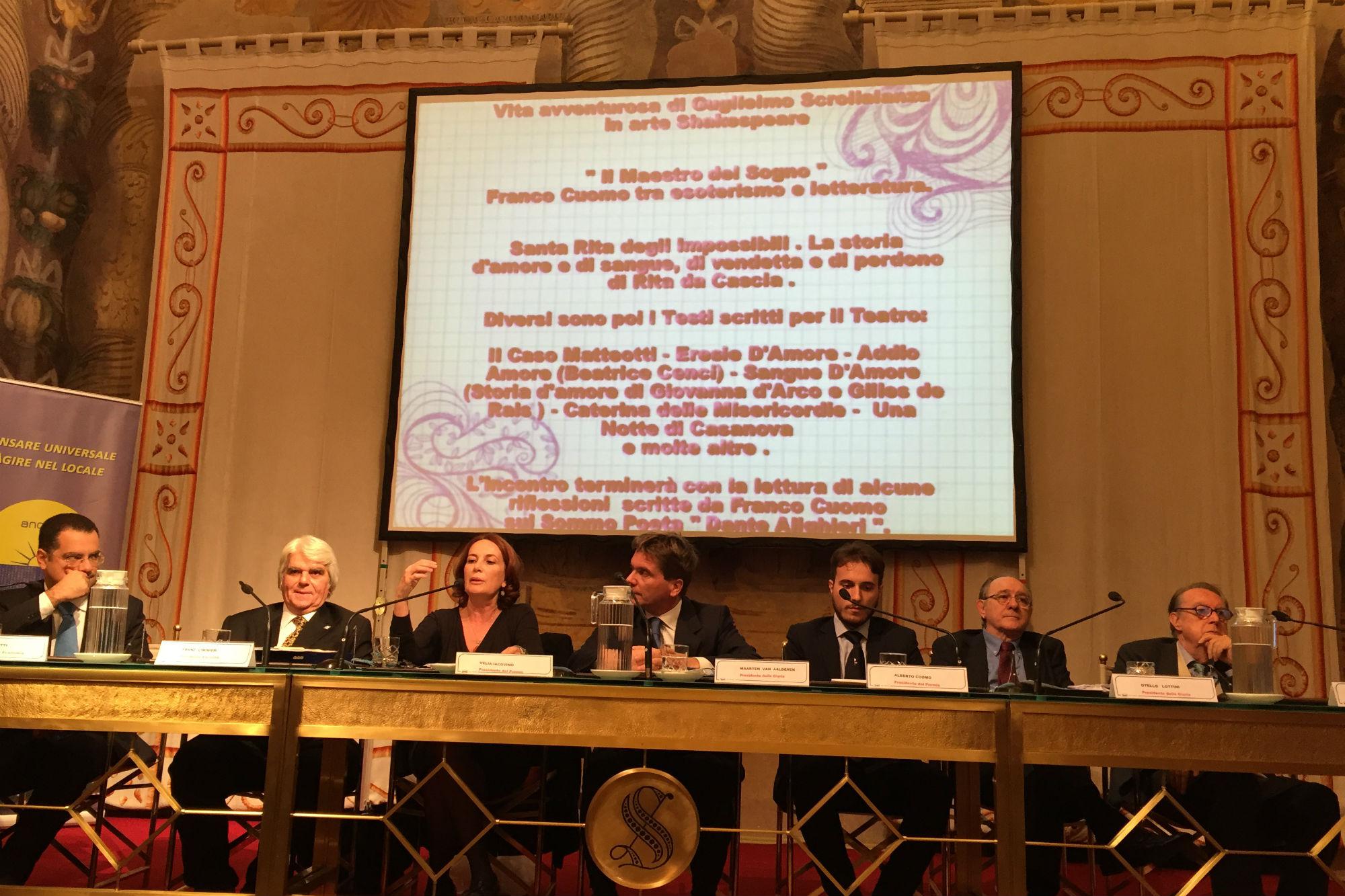 Il 'Franco Cuomo International Award' nella Sala Zuccari, del Senato (Foto AdnKronos)