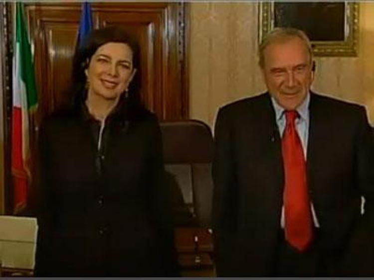 I presidenti della Camera e del Senato Laura Boldrini e Pietro Grasso 