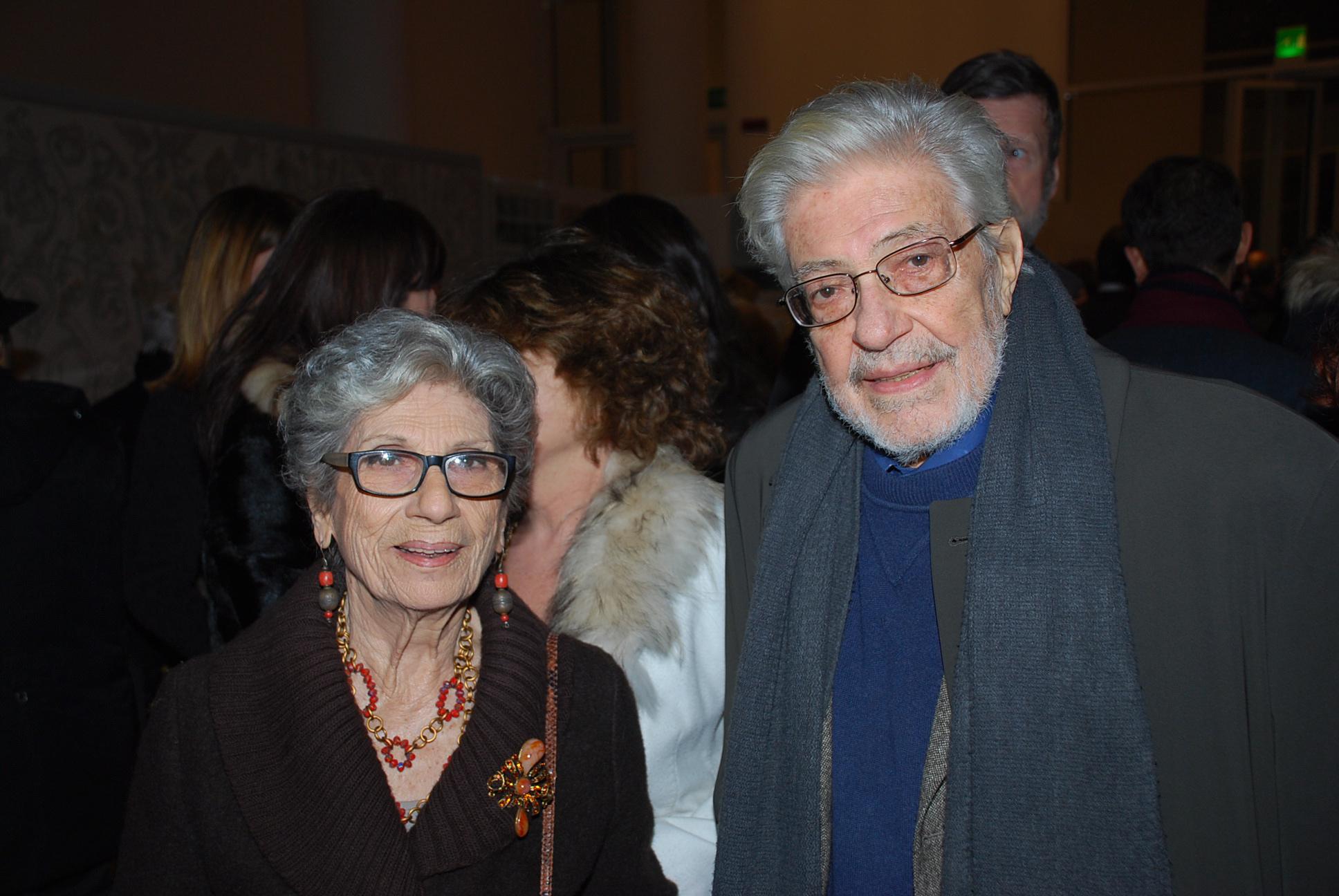 Ettore Scola con la moglie (Foto Fotogramma) 