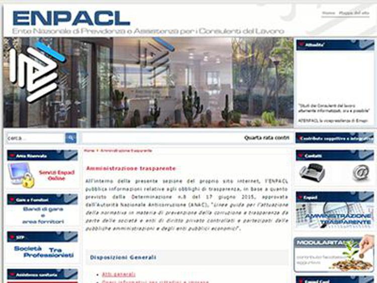 Previdenza: Enpacl, on line per amministrazione trasparente