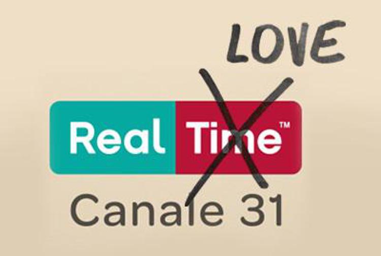 Il logo di Real Time, canale 31 del digitale terrestre, modificato per un giorno (fonte: Facebook /Real Time)  