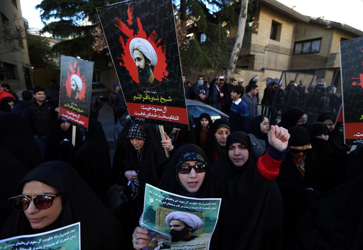 Proteste a Teheran dopo l'uccisione di al-Nimr (Afp) - AFP