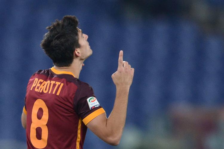 Il centrocampista della Roma, Diego Perotti celebra il gol con la Sampdoria (Forto Afp) - AFP