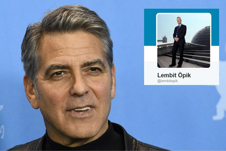 Nella foto l'attore George Clooney (Afp) e l'ex politico britannico Lembit Opik (dal suo account Twitter)